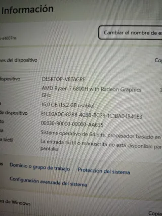 Portátil HP Victus 16-e1007ns Ryzen 7 6800H