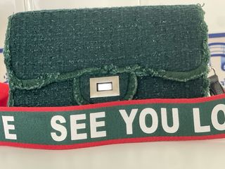 Bolsa Lola Casademunt tweed verde Bolsa guardapolv