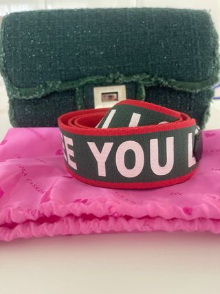 Bolsa Lola Casademunt tweed verde Bolsa guardapolv