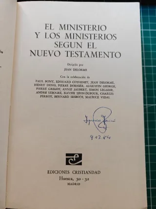 El Ministerio y los Ministerios - Ed. Cristiandad