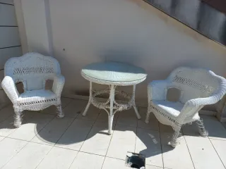 Conjunto de terraza mesa y sillas