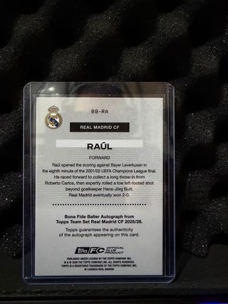 Carta Firmada Raúl González Blanco Real Madrid Top
