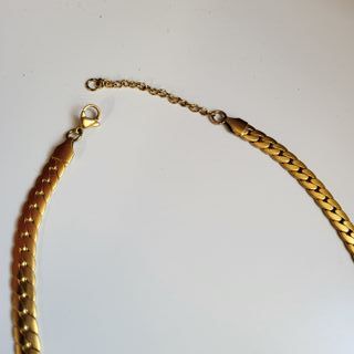 Cadena Cubana Acero Dorado