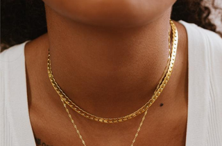 Cadena Cubana Acero Dorado