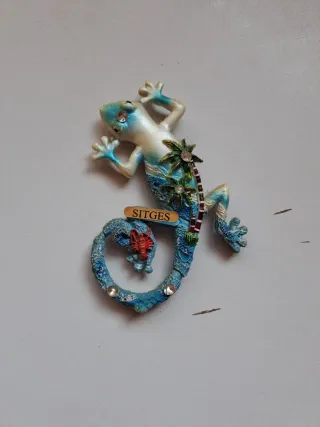 Imán de nevera lagarto Sitges