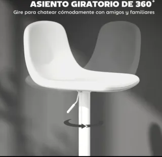 2 Taburetes Altos Blancos