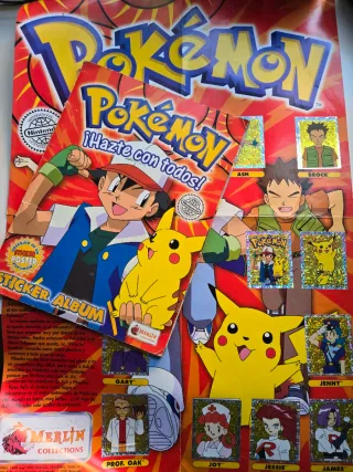 Album COMPLETO Pokémon + Póster (Álbum Rojo)