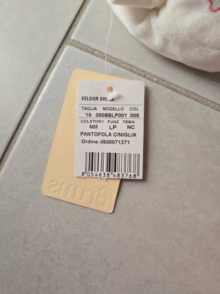 Pantofole neonata Brums Tg 18 ciniglia