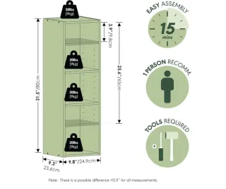 Estantería Negra Madera