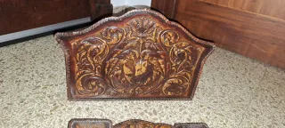 Juego escritorio cuero repujado