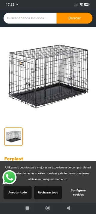 Jaula para perros grandes negra