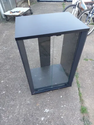 Mesa mueble Hifi cristal negro