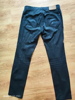 Pantalón Zara Negro Loneta Hombre