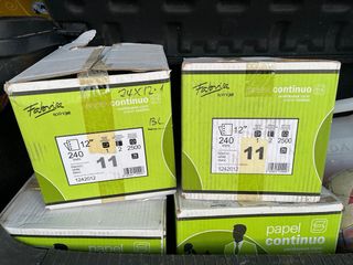Lote 6 Cajas Papel Continuo 12 2500 Hojas