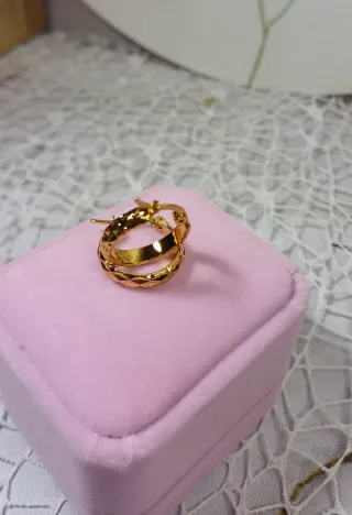 Pendientes Aro Vintage Chapado Oro 18k