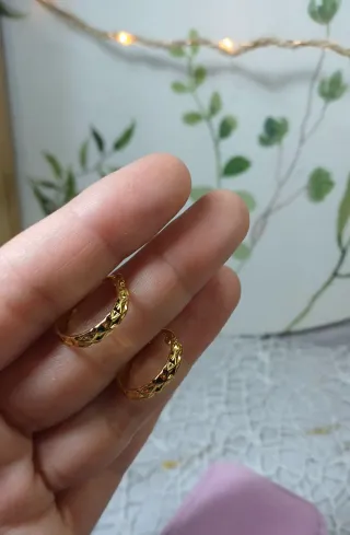 Pendientes Aro Vintage Chapado Oro 18k