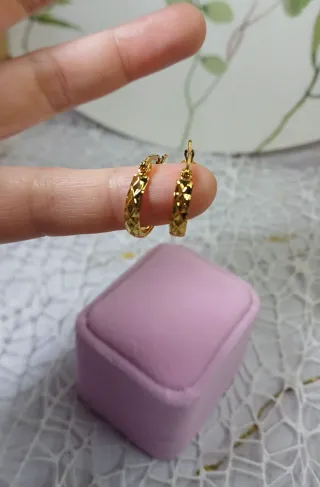 Pendientes Aro Vintage Chapado Oro 18k