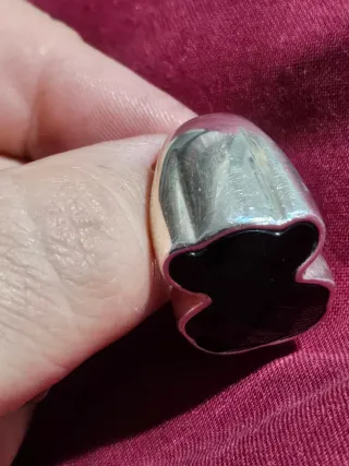 Anillo Tous plata y onix