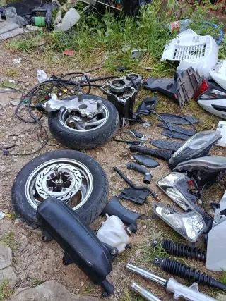 Piezas moto SYM GTS 125 EVO escuchó precio  piezas