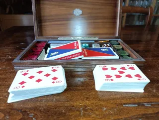 Set Gioco Vintage Dal Negro Cofanetto Legno