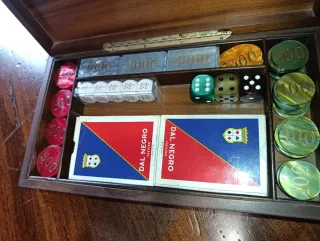 Set Gioco Vintage Dal Negro Cofanetto Legno
