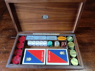 Set Gioco Vintage Dal Negro Cofanetto Legno