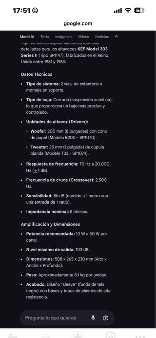 Altavoces KEF Serie II 303