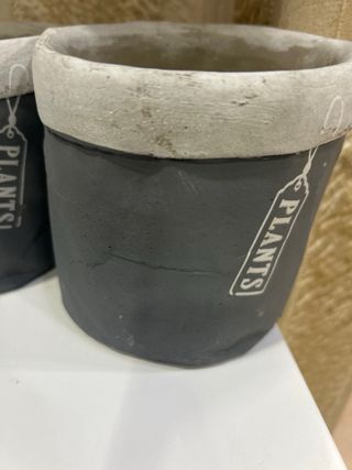 Lote 5 macetas barro modernas