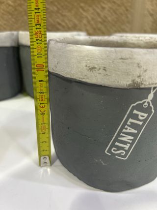 Lote 5 macetas barro modernas