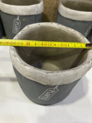 Lote 5 macetas barro modernas