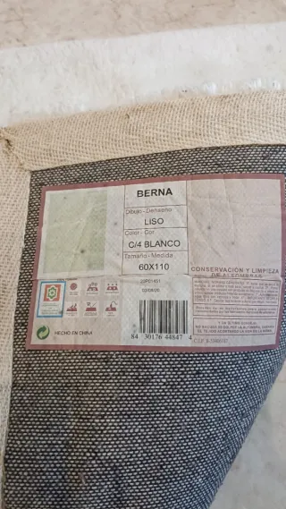 Alfombra suave pelo blanco