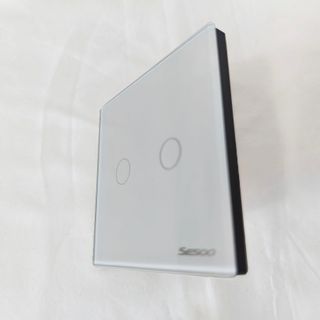 Interruptor doble de pared táctil con mando RF