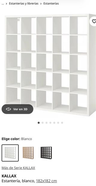 Estantería Kallax Ikea Blanca 182x182