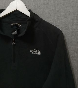 the north face pile zip woman size M black