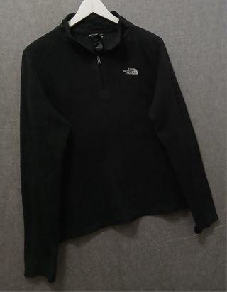 the north face pile zip woman size M black