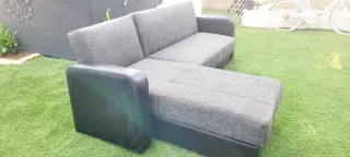 Sofá Cama Gris y Negro