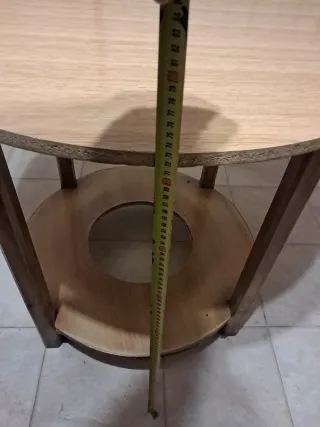 Mesa camilla redonda de madera