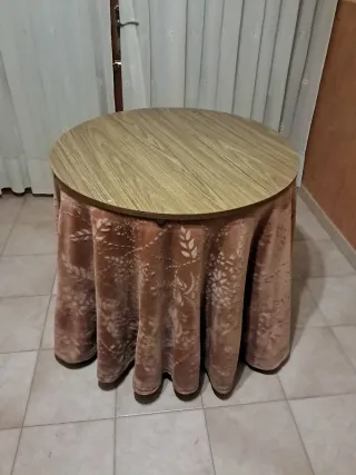 Mesa camilla redonda de madera