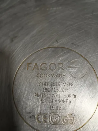 Olla a presión aluminio de 15 litros