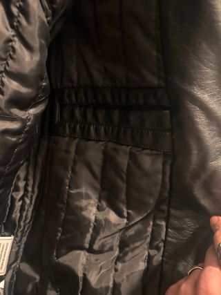 Cazadora cuero negra talla M