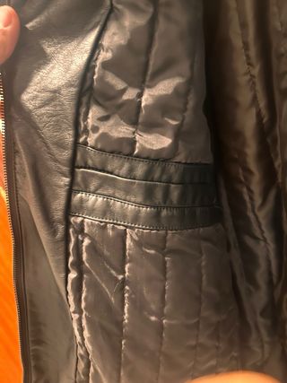 Cazadora cuero negra talla M