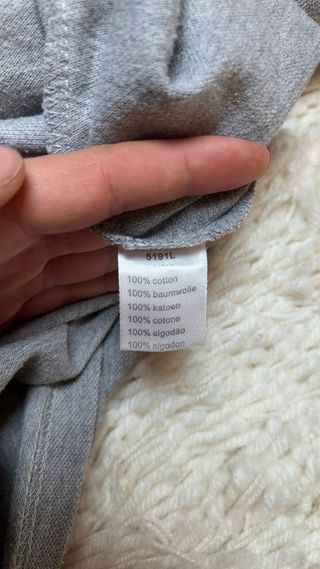 Polo vintage Lacoste gris manga larga 90s Talla S