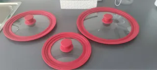 Juego 3 Tapas Silicona Roja