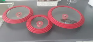 Juego 3 Tapas Silicona Roja