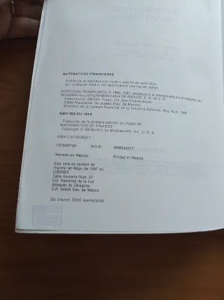 Matemáticas financieras
