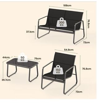 Conjunto Patio 3 Sillones + Mesa nuevo sin abrir