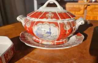 Azucarero vintage porcelana con plato
