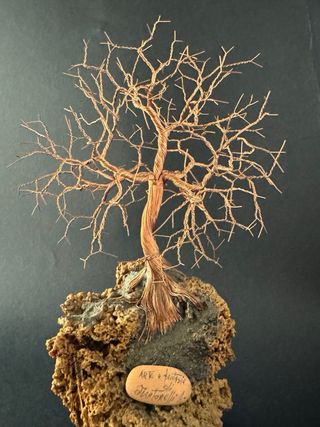 Albero in filo di rame fatto a mano