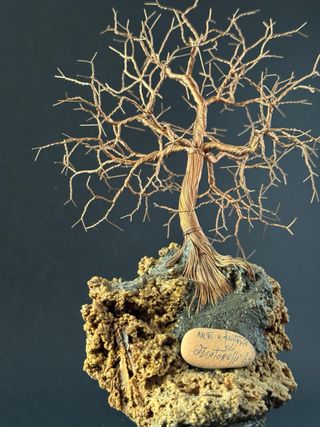 Albero in filo di rame fatto a mano