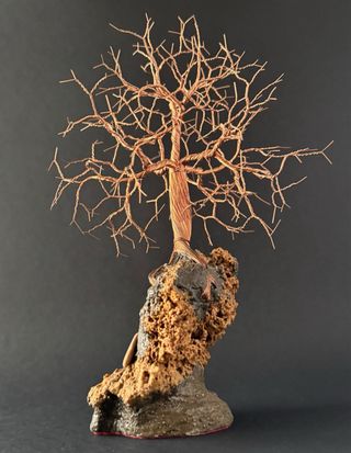 Albero in filo di rame fatto a mano